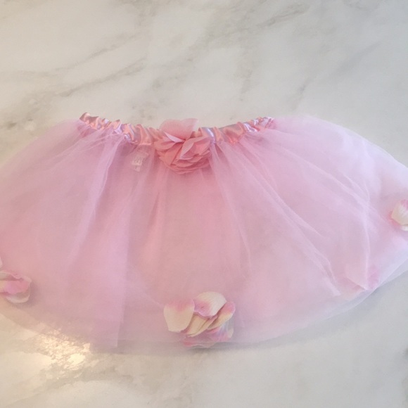 Cute Girls Pink Tutu W/ Flowers-One Size - Picture 1 of 2